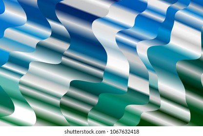 Light Blue, Green vector template with abstract lines. A sample with blurred bubble shapes. The template for cell phone backgrounds.
