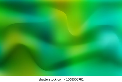 Light Blue, Green vector template with lava shapes. Colorful illustration in abstract marble style with gradient. The template for cell phone backgrounds.
