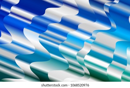 Light Blue, Green vector template with lava shapes. Shining crooked illustration in marble style. The elegant pattern for brand book.