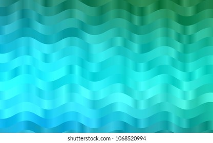 Light Blue, Green vector template with bent lines. Glitter abstract illustration with wry lines. Marble design for your web site.