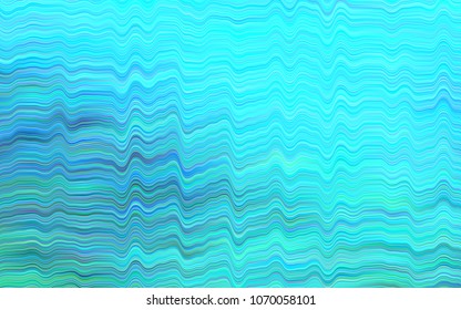 Light Blue, Green vector template with bent ribbons. Blurred geometric sample with gradient bubbles.  The template for cell phone backgrounds.
