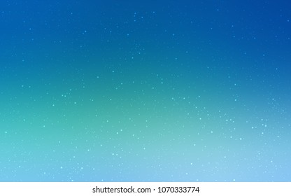 Light Blue, Green vector template with space stars. Modern abstract illustration with Big Dipper stars. Pattern for astronomy websites.