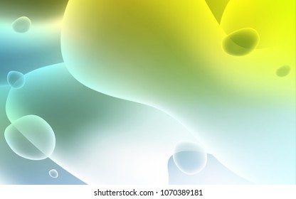 Light Blue, Green vector template with bent lines. Shining crooked illustration in memphis style. Pattern for your business design.