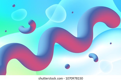 Light Blue, Green vector template with bent lines. Creative illustration in halftone memphis style with gradient. Memphis design for your web site.