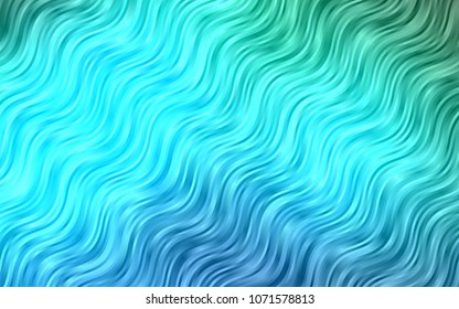 Light Blue, Green vector template with bent lines. Creative illustration in halftone marble style with gradient. Marble style for your business design.