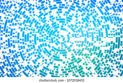 Light Blue, Green vector template with concentric circle lines, ovals. A completely new color illustration in marble style. A completely new marble design for your business.