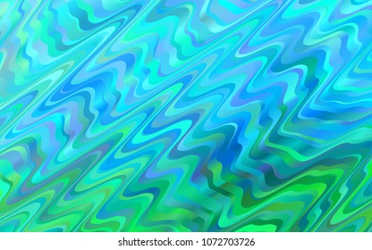 Light Blue, Green vector template with lines, ovals. A sample with blurred bubble shapes. A completely new template for your business design.