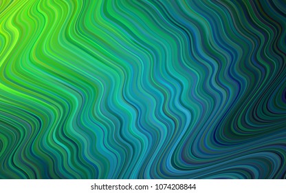 Light Blue, Green vector template with lava shapes. Geometric illustration in memphis style with gradient.  Memphis style for your business design.