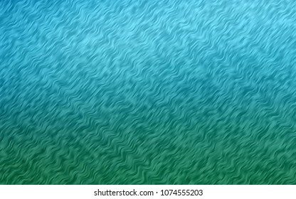 Light Blue, Green vector template with lines, ovals. Blurred geometric sample with gradient bubbles.  Marble style for your business design.