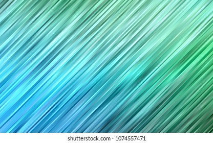 Light Blue, Green vector template with bent lines. Colorful abstract illustration with gradient lines. The best blurred design for your business.