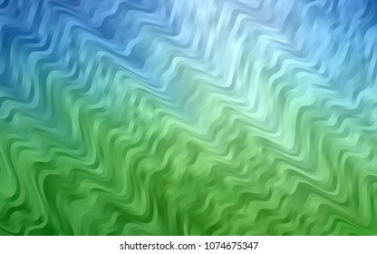 Light Blue, Green vector template with lava shapes. A completely new color illustration in marble style. A new texture for your  ad, booklets, leaflets.