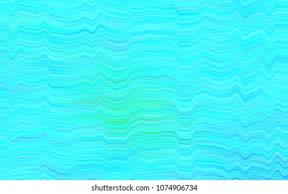 Light Blue, Green vector template with bent lines. Creative illustration in halftone marble style with gradient. Marble design for your web site.