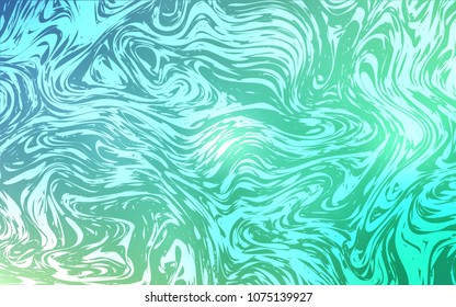 Light Blue, Green vector template with liquid shapes. A vague circumflex abstract illustration with gradient. The best blurred design for your business.