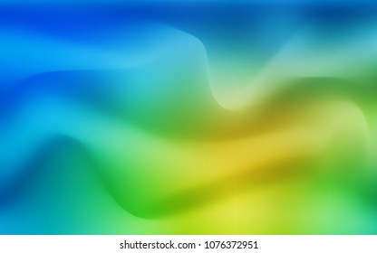 Light Blue, Green vector template with bent lines. Brand-new colored illustration in marble style with gradient. Pattern for your business design.