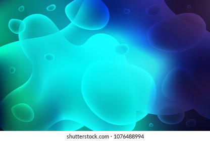 Light Blue, Green vector template with lava shapes. Brand-new colored illustration in memphis style with gradient. Memphis design for your web site.