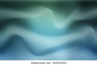 Light Blue, Green vector template with bent lines. A sample with blurred bubble shapes. Brand-new design for your ads, poster, banner.