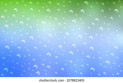 Light Blue, Green vector template with circles. Illustration with set of shining colorful abstract circles. Beautiful design for your business natural advert.