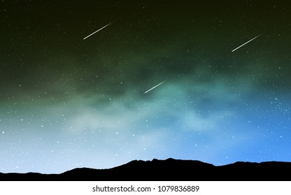 Light Blue, Green vector template with space stars. Shining colored illustration with bright astronomical stars. Pattern for astrology websites.