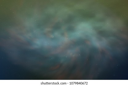 Light Blue, Green vector template with space stars. Shining illustration with sky stars on abstract template. Pattern for astrology websites.