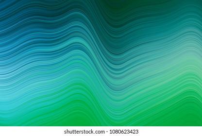 Light Blue, Green vector template with lines, ovals. A sample with blurred bubble shapes. A completely new template for your business design.