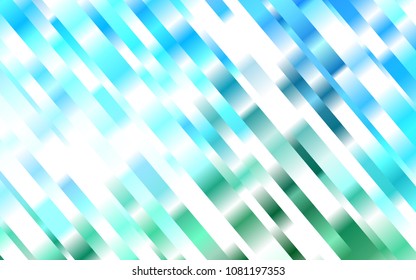 Light Blue, Green vector template with repeated sticks. Decorative shining illustration with lines on abstract template. Best design for your ad, poster, banner.