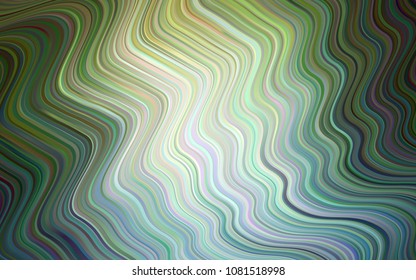 Light Blue, Green vector template with bent lines. Geometric illustration in marble style with gradient.  A new texture for your  ad, booklets, leaflets.