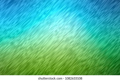 Light Blue, Green vector template with repeated sticks. Decorative shining illustration with lines on abstract template. The pattern can be used for websites.