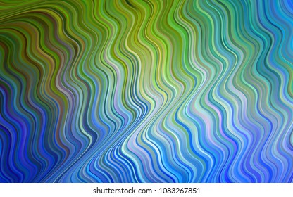 Light Blue, Green vector template with abstract circles. Blurred geometric sample with gradient bubbles.  Memphis style for your business design.
