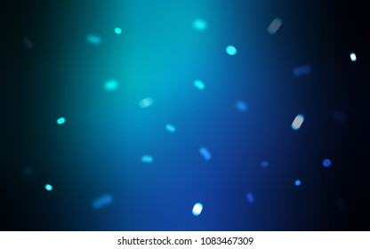 Light Blue, Green vector template with ice snowflakes. Blurred decorative design in xmas style with snow. New year design for your business advert.
