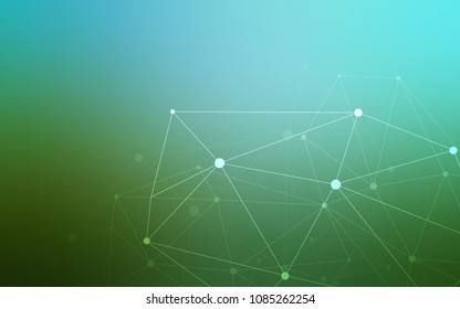 Light Blue, Green vector template with circles, triangles. Colorful illustration with circles and lines in futuristic style. Beautiful design for your business advert.