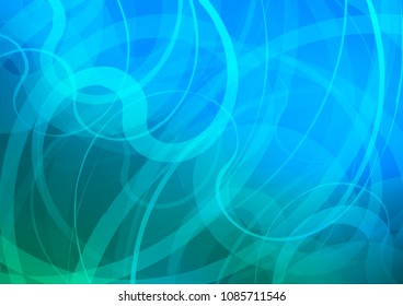 Light Blue, Green vector template with bubble shapes. Creative illustration in halftone marble style with gradient. Pattern for your business design.