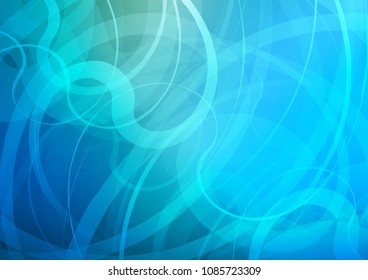 Light Blue, Green vector template with lines, ovals. A completely new color illustration in marble style. Brand new design for your ads, poster, banner.