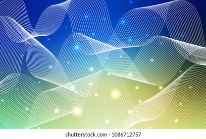 Light Blue, Green vector template with carnival confetti. Confetti on blurred abstract background with colorful gradient. New design for ad, poster, banner of your Party.