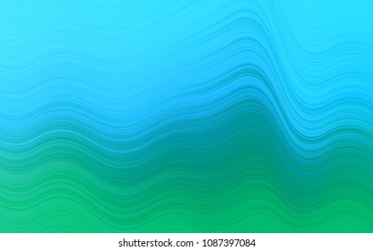Light Blue, Green vector template with lines, ovals. Colorful illustration in abstract marble style with gradient. A new texture for your  ad, booklets, leaflets.
