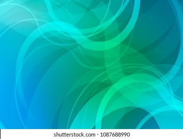 Light Blue, Green vector template with abstract lines. Colorful abstract illustration with gradient lines. Marble style for your business design.