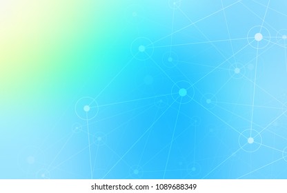 Light Blue, Green vector template with circles, triangles. Modern abstract colorful illustration with spheres and lines. Pattern can be used for beautiful websites.