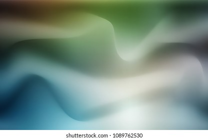 Light Blue, Green vector template with bent ribbons. Brand-new colored illustration in marble style with gradient. The elegant pattern for brand book.