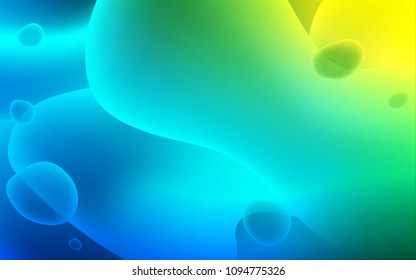 Light Blue, Green vector template with liquid shapes. Brand-new colored illustration in memphis style with gradient. The best blurred design for your business.