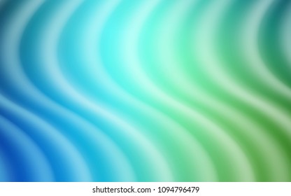 Light Blue, Green vector template with lines, ovals. Shining illustration, which consist of blurred lines, circles. The template for cell phone backgrounds.