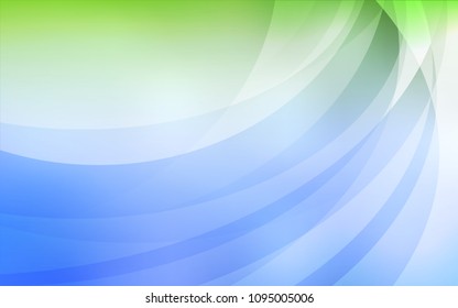 Light Blue, Green vector template with bent ribbons. Geometric illustration in marble style with gradient.  Marble style for your business design.