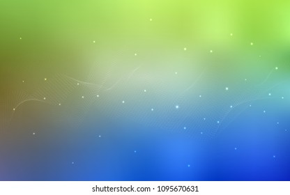Light Blue, Green vector template with circles. Modern abstract illustration with colorful water drops. The pattern can be used for beautiful websites.