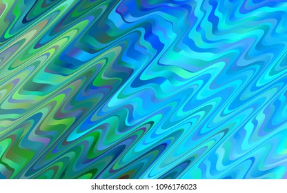 Light Blue, Green vector template with liquid shapes. Colorful abstract illustration with gradient lines. Pattern for your business design.