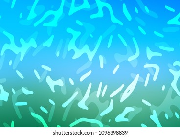 Light Blue, Green vector template with abstract lines. A completely new color illustration in marble style. Brand new design for your ads, poster, banner.
