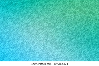 Light Blue, Green vector template with abstract lines. Shining illustration, which consist of blurred lines, circles. Pattern for your business design.