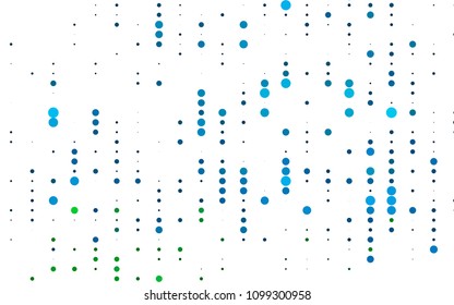 Light Blue, Green vector  template with circles. Beautiful colored illustration with blurred circles in nature style. Pattern can be used as texture of water, rain drops.