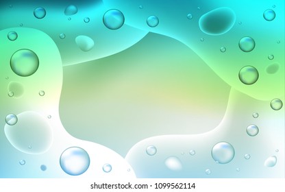 Light Blue, Green vector template with lava shapes. A completely new color illustration in memphis style. Textured wave pattern for backgrounds.