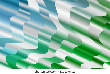 Light Blue, Green vector template with liquid shapes. An elegant bright illustration with gradient. A completely new marble design for your business.