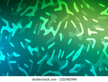 Light Blue, Green vector template with liquid shapes. A sample with blurred bubble shapes. Textured wave pattern for backgrounds.
