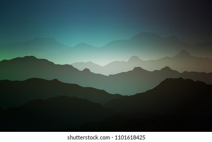 Light Blue, Green vector template with abstract circles. Brand-new colored illustration in mountain style with gradient. Pattern for your business design.