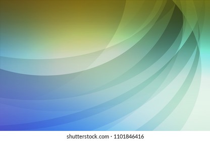 Light Blue, Green vector template with lava shapes. A vague circumflex abstract illustration with gradient. A completely new template for your business design.